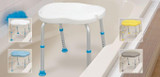  AquaSense Adjustable Bath and Shower Chair with Non-Slip Comfort Seat, White 