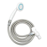 AquaSense 3 Setting Handheld Shower Head with Ultra-Long Stainless Steel Hose, White 