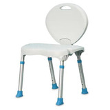 AquaSense Folding Bath and Shower Chair with Non-Slip Seat and Backrest, White 