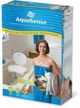  AquaSense Folding Bath and Shower Chair with Non-Slip Seat and Backrest, White 