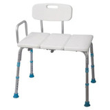 AquaSense Adjustable Bath and Shower Transfer Bench with Reversible Backrest, Off White 