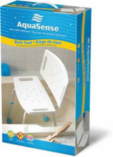  AquaSense Adjustable Bath and Shower Chair with Non-Slip Seat and Backrest, White 