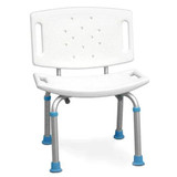  AquaSense Adjustable Bath and Shower Chair with Non-Slip Seat and Backrest, White 