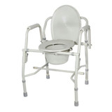  Drive Medical Steel Drop Arm Bedside Commode with Padded Arms 