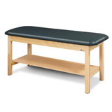 Clinton Industries Flat Top, Classic Series, Straight Line Treatment Table with Full Shelf, 24in 