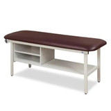  Clinton Industries Flat Top, Alpha Series, Straight Line Treatment Table with Shelving, 30in 