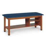  Hausmann Industries H-Brace Treatment Table with Shelf & Open Storage Cabinet 