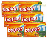  Bounce 4-in-1 Fabric Softener Dryer Sheets, Outdoor Fresh Scent, 200 Sheets(6/Case) 