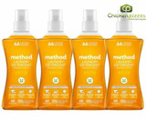  Method Laundry Detergent, Ginger Mango, 1.58L/53.42 oz (4/Case) 
