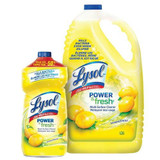  Lysol Power and Fresh Lemon Scent Pourable Multi-Surface Liquid Cleaner, 1.2 L/40.5 oz (9/Case) 