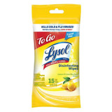  Lysol On-The-Go Disinfectant Wipes, Lemon and Lime Blossom Scent, 15 wipes (24/Case) 