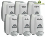  Gojo FMX Push-Style Foam Hand Soap Dispenser, Grey, 1,250 mL Capacity (6/Case) 