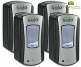  Gojo LTX Touch-Free Foam Hand Soap Dispenser, Chrome/Black 1,200 mL/40.58 oz (4/Case) 
