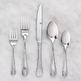  Chicago Hammered Stainless-Steel Cutlery Set, 60-Piece | Service for 12 
