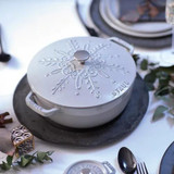 Staub STAUB Winter Essential French Oven with Snowflake Lid, 3.75qt, Cast Iron 