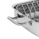  Lagostina 18/10 Stainless Steel Roasting Pan with Rack, 39cm x 28cm 3.2, kg/7 lbs 