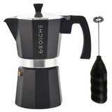  Grosche Milano 6-Cup Stovetop Espresso Maker with E-z Latte Milk Frother 