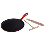  Le Creuset Enamelled Cast Iron Crêpe Pan with Rake and Spatula, 27 cm 