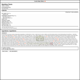Voortman Cookie Maple Wafers 300G/10.58oz (12/Case) - Canadian Made — Nutrition and Ingredients Label — www.chickenpieces.com