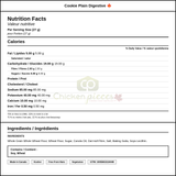 Dare Cookie Plain Digestive 310/10.93oz (20/Case) - Canadian Made — Nutrition and Ingredients Label — www.chickenpieces.com
