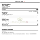 Fairlee Juice Prune Nectar 1.89L/63.91oz (6/Case) - Canadian Made — Nutrition and Ingredients Label — www.chickenpieces.com