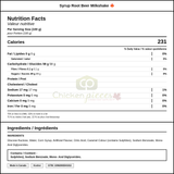 Lynch Syrup Root Beer Milkshake 4L/8.45Lbs (2/Case)-Canadian Made — Nutrition and Ingredients Label — www.chickenpieces.com
