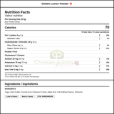 Dr. Oetker Shirriff Gelatin Lemon Powder 1Kg (2/Case) - Gluten-Free — Nutrition and Ingredients Label — www.chickenpieces.com