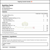 Richardson Topping Caramel Sundae 1L/2.20Lbs (8/Case)-Canadian Made — Nutrition and Ingredients Label — www.chickenpieces.com