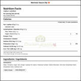 Heinz Marinara Sauce Dip 1.5oz (100/Case)-Canadian Made — Nutrition and Ingredients Label — www.chickenpieces.com