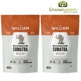 William Spartivento Sumatra Medium-Dark Roast Fair Trade and Organic Whole Bean Coffee 1Kg/2.20Lbs (2/Case)