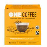 OneCoffee Organic Breakfast Blend Fairtrade Coffee K-Cup Pods 1.52kg/3.35Lbs (72/Case)