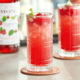 Monin Premium Raspberry Flavoring / Fruit Syrup 750mL/25.36oz (12/Case)