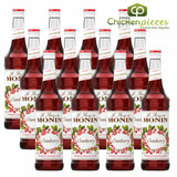 Monin Premium Cranberry Flavoring / Fruit Syrup 750mL/25.36oz (12/Case)
