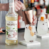 Monin Premium Elderflower Flavoring Syrup 750mL/25.36oz (12/Case)
