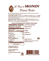 Monin Premium Peanut Butter Flavoring Syrup 750mL/25.36oz (12/Case)