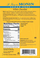 Monin Sugar Free White Chocolate Flavoring Syrup 750mL/25.36oz (12/Case)