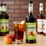 Monin 750 mL Peach Tea 7:1 Concentrate 750mL/25.36oz (12/Case)