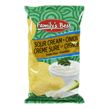 Family's Best Potato Chips, Sour Cream & Onion Quality Bulk Large 130g/4.58oz (2/Case)