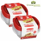Rubbermaid TakeAlongs Food Storage Containers Quality Bulk Large 4 Pack(2/Case)