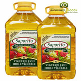 Saporito Vegetable Oil Quality Bulk Large 3L/6.34Lbs (2/Case)-Canadian Made