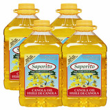 Saporito Canola Oil Quality Bulk Large 3L/6.34Lbs (2/Case)-Canadian Made