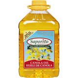 Saporito Canola Oil Quality Bulk Large 3L/6.34Lbs (2/Case)-Canadian Made