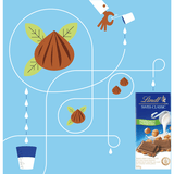 Lindt Hazenut SWISS CLASSIC Chocolate Bar Quality Bulk Large 100G/3.52oz (2/Case)