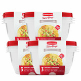 Rubbermaid TakeAlongs Ruby Red Serving Bowl Food Storage 3 Pack (2/Case)
