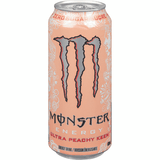 Monster Ultra Peachy Keen Quality Bulk Large 473ml/16oz (12/Case)-Canadian Made