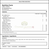 Frenchs Sauce Worcestershire 3.78LT/1 Gallon — Nutrition and Ingredients Label — www.chickenpieces.com