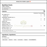Sysco Classic Honey Pure Golden Liquid 1 KG/2.2 lbs — Nutrition and Ingredients Label — www.chickenpieces.com