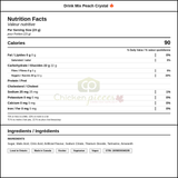 Dr Oetker Drink Mix Peach Crystal 425g/15oz - Perfect for Bars and Events — Nutrition and Ingredients Label — www.chickenpieces.com