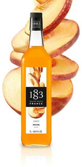  1883 Maison Routin Peach Syrup 1LT/33.81oz (6/Case) 