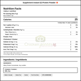 Berthelet Instant EZ-Protein Supplement Powder 3.25KG/7.17Lbs — Nutrition and Ingredients Label — www.chickenpieces.com